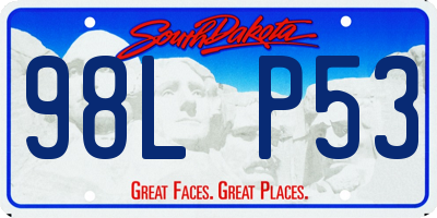 SD license plate 98LP53