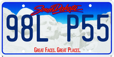 SD license plate 98LP55