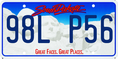 SD license plate 98LP56