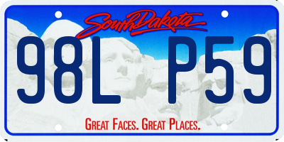 SD license plate 98LP59
