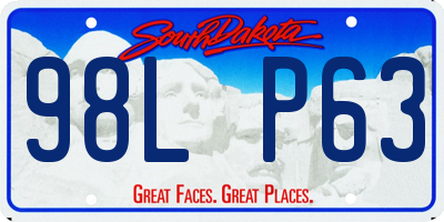 SD license plate 98LP63