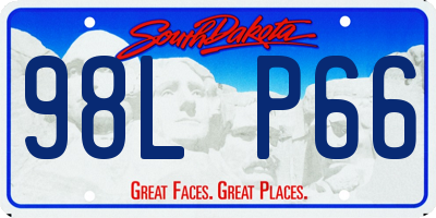SD license plate 98LP66