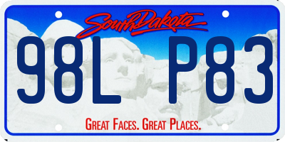 SD license plate 98LP83