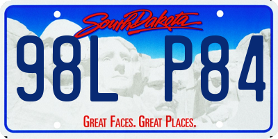 SD license plate 98LP84