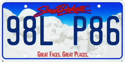 SD license plate 98LP86