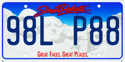 SD license plate 98LP88