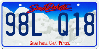 SD license plate 98LQ18