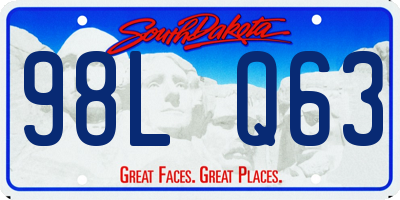 SD license plate 98LQ63