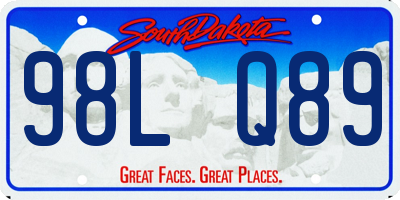 SD license plate 98LQ89