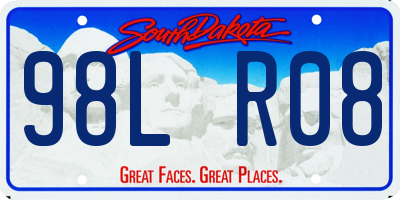 SD license plate 98LR08