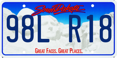 SD license plate 98LR18