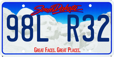 SD license plate 98LR32