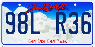 SD license plate 98LR36