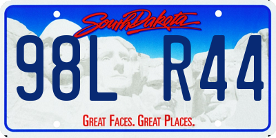 SD license plate 98LR44