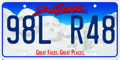 SD license plate 98LR48