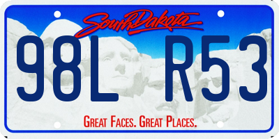 SD license plate 98LR53