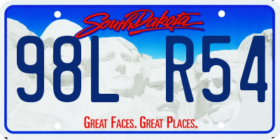 SD license plate 98LR54