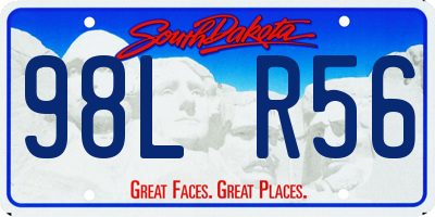 SD license plate 98LR56