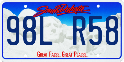 SD license plate 98LR58