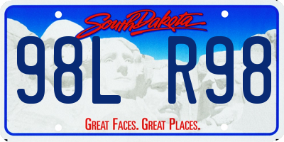 SD license plate 98LR98