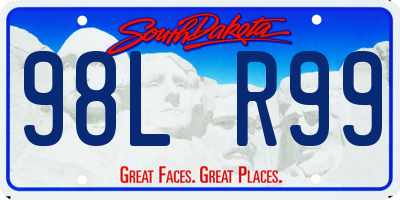SD license plate 98LR99