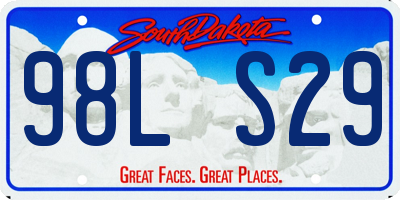 SD license plate 98LS29