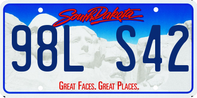 SD license plate 98LS42