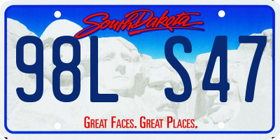 SD license plate 98LS47