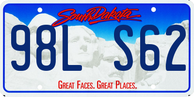 SD license plate 98LS62