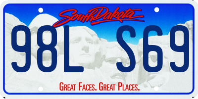 SD license plate 98LS69