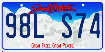 SD license plate 98LS74