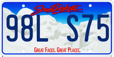 SD license plate 98LS75
