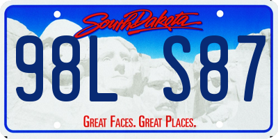 SD license plate 98LS87