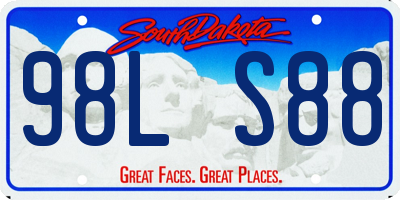 SD license plate 98LS88