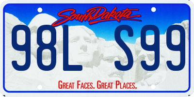 SD license plate 98LS99