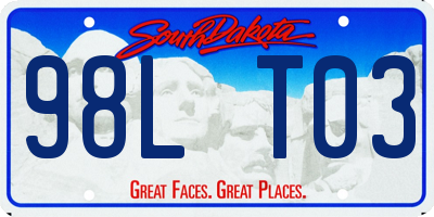 SD license plate 98LT03