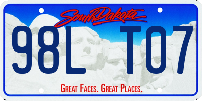 SD license plate 98LT07