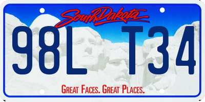 SD license plate 98LT34