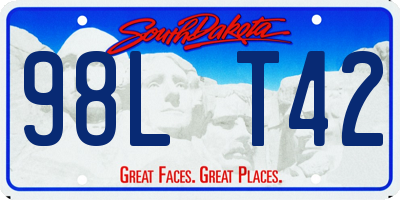 SD license plate 98LT42