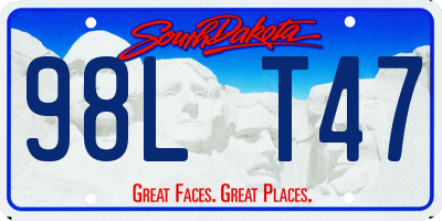 SD license plate 98LT47