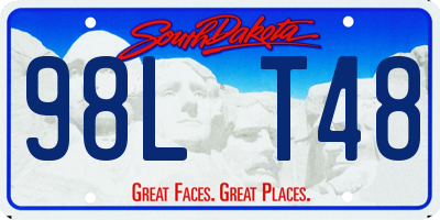 SD license plate 98LT48