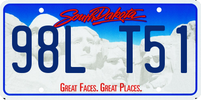 SD license plate 98LT51