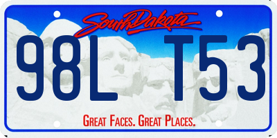 SD license plate 98LT53