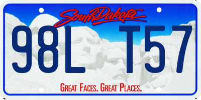 SD license plate 98LT57