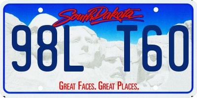 SD license plate 98LT60