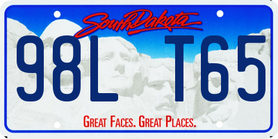 SD license plate 98LT65