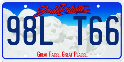 SD license plate 98LT66