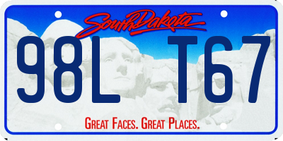 SD license plate 98LT67