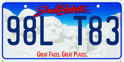 SD license plate 98LT83