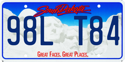 SD license plate 98LT84